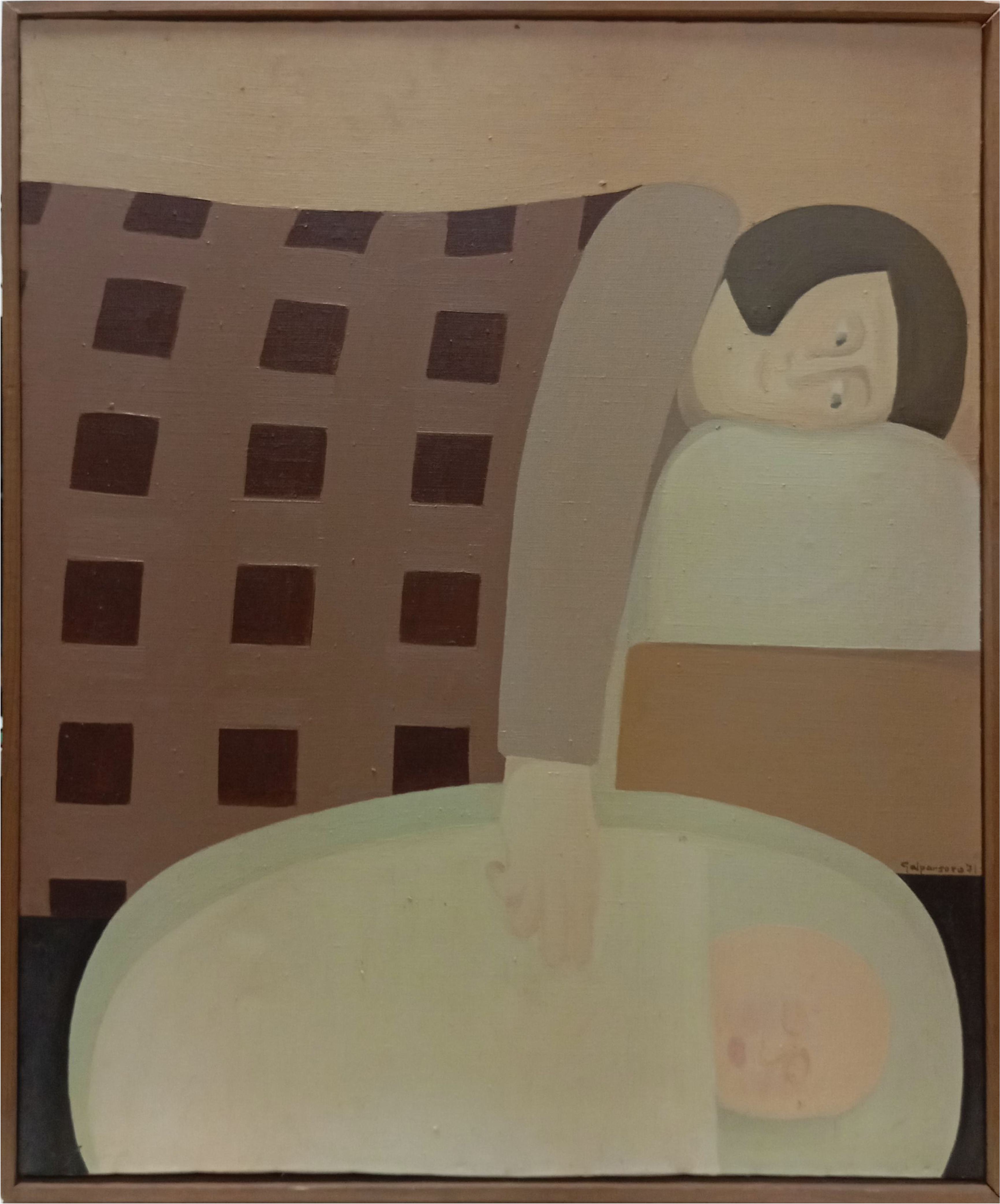 1971 Maternidad 65x54 Óleo sobre lienzo